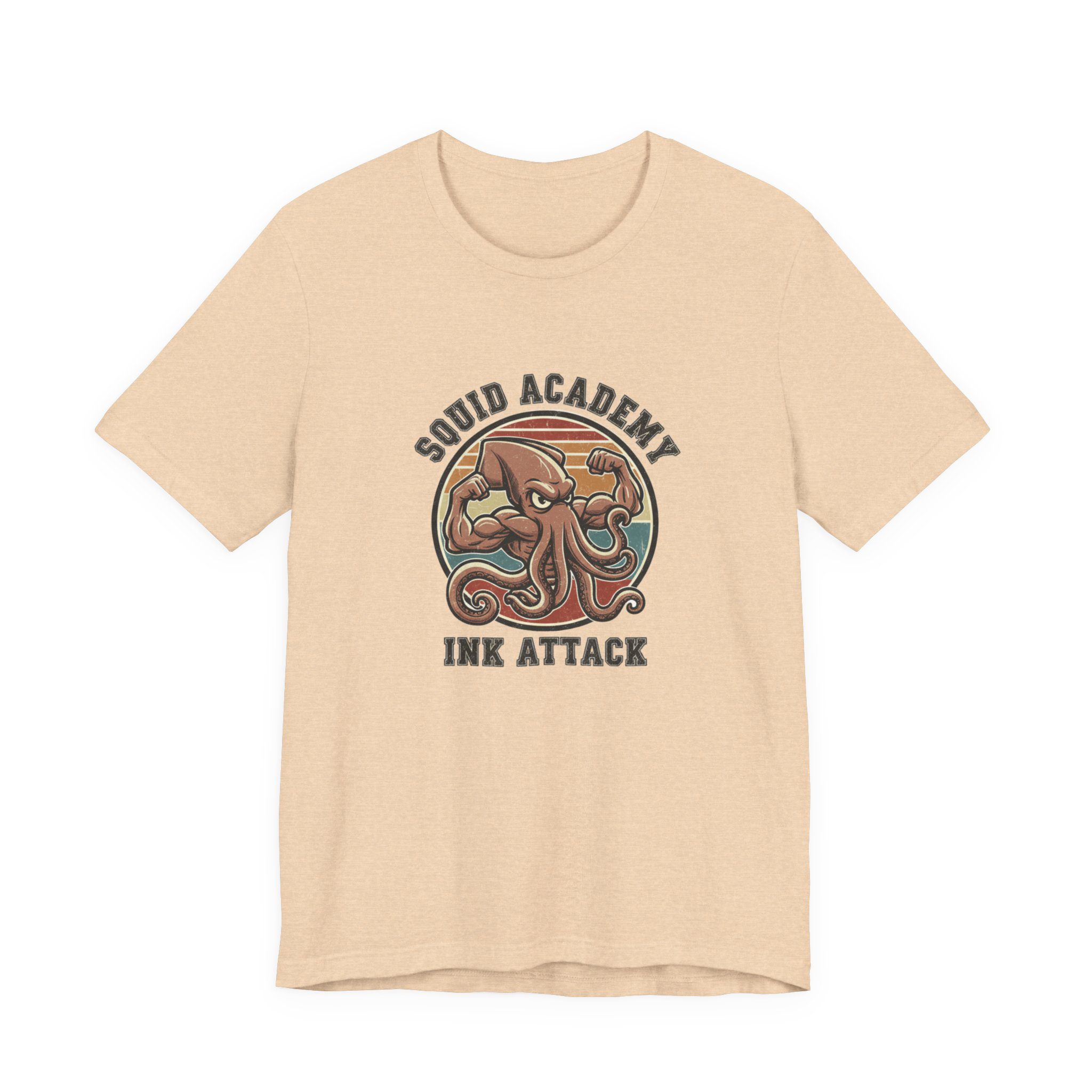 Squid Academy Ink Attack T-Shirt — Vintage Octopus Graphic Tee