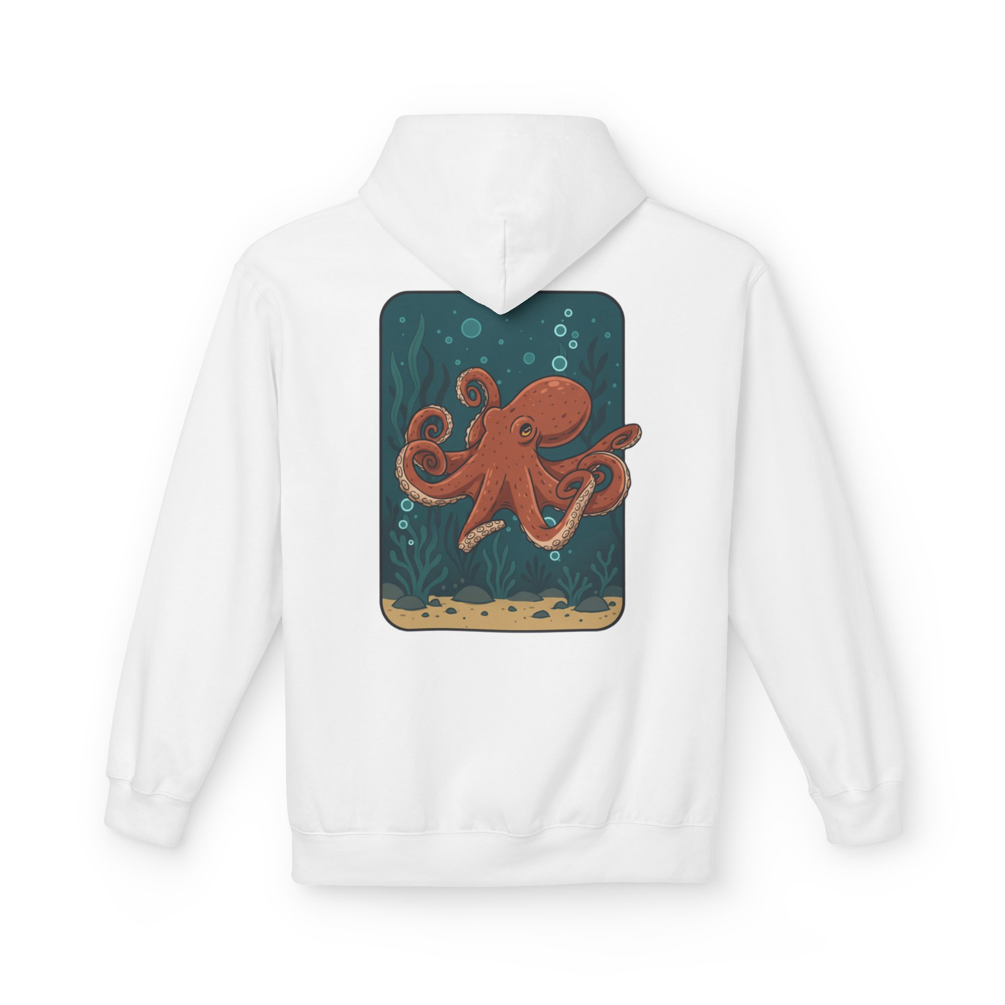 Octopus Graphic Hoodie — Nautical Ocean Creature Pullover