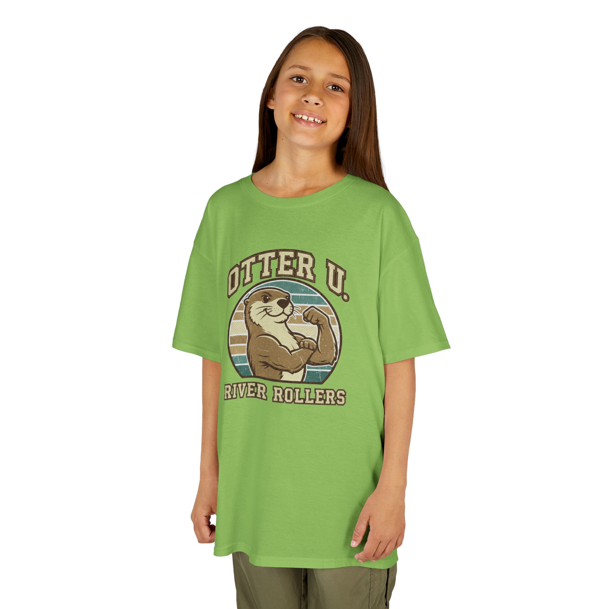 Otter U Kids Tee – “Otter U, Never Hollered” Retro Cute Otter Shirt