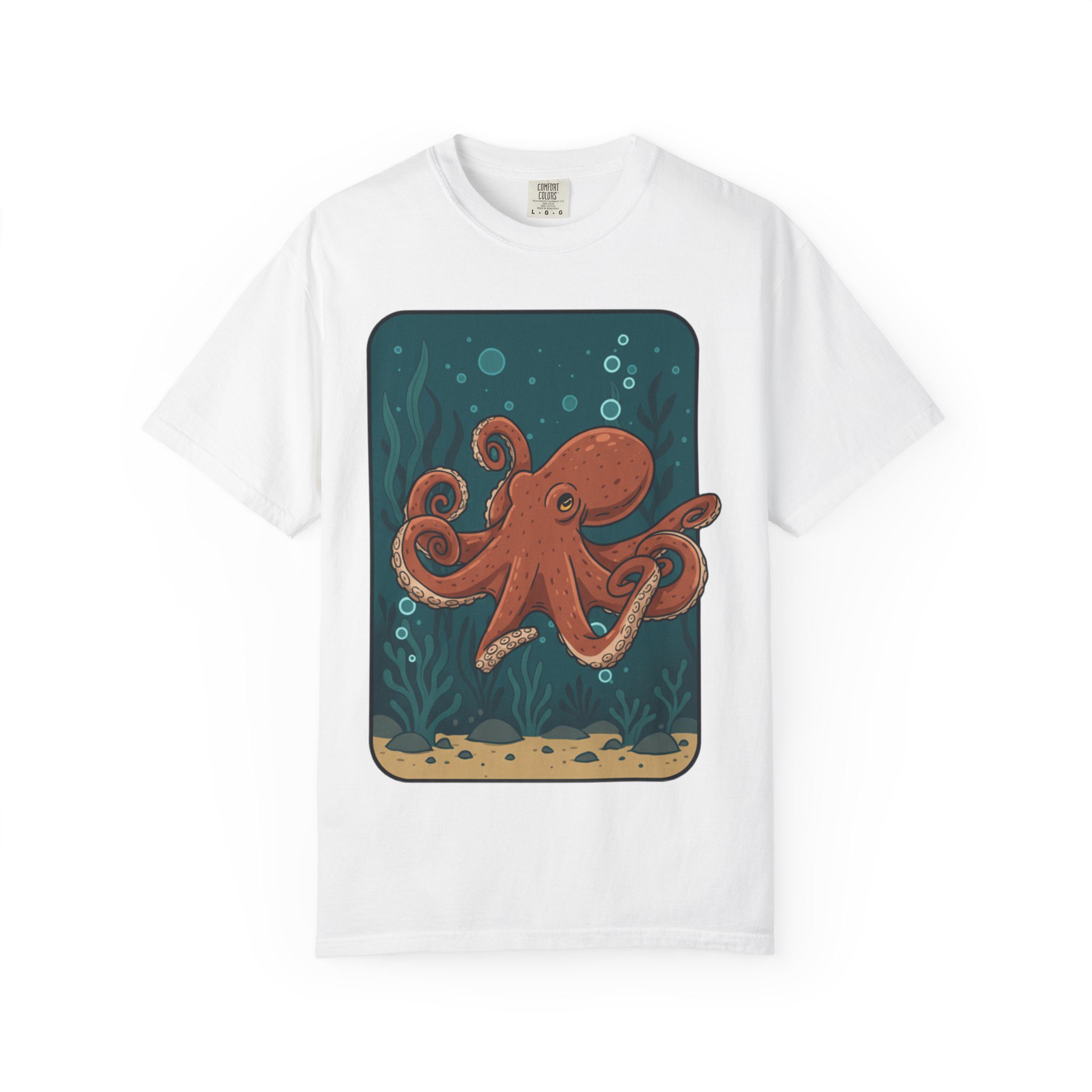 Octopus Illustration T-Shirt — Cute Underwater Sea Life Tee